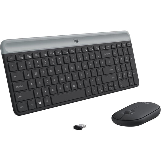 Logitech MK470 Combo Slim – Teclado y Ratón Inalámbricos (Grafito)