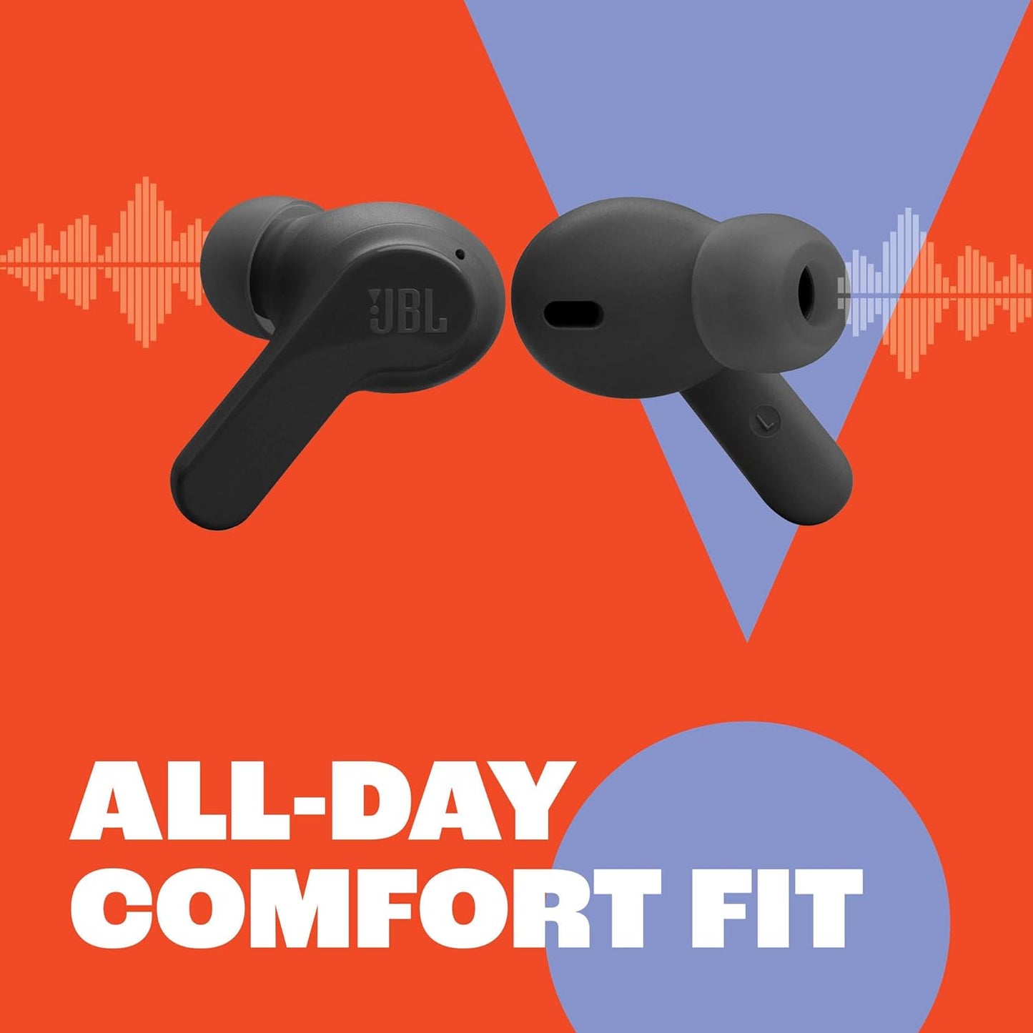 JBL Vibe Beam – Auriculares inalámbricos True Wireless con sonido JBL Deep Bass, Bluetooth 5.2, resistencia al agua y polvo, llamadas manos libres con VoiceAware, hasta 32 hs de batería