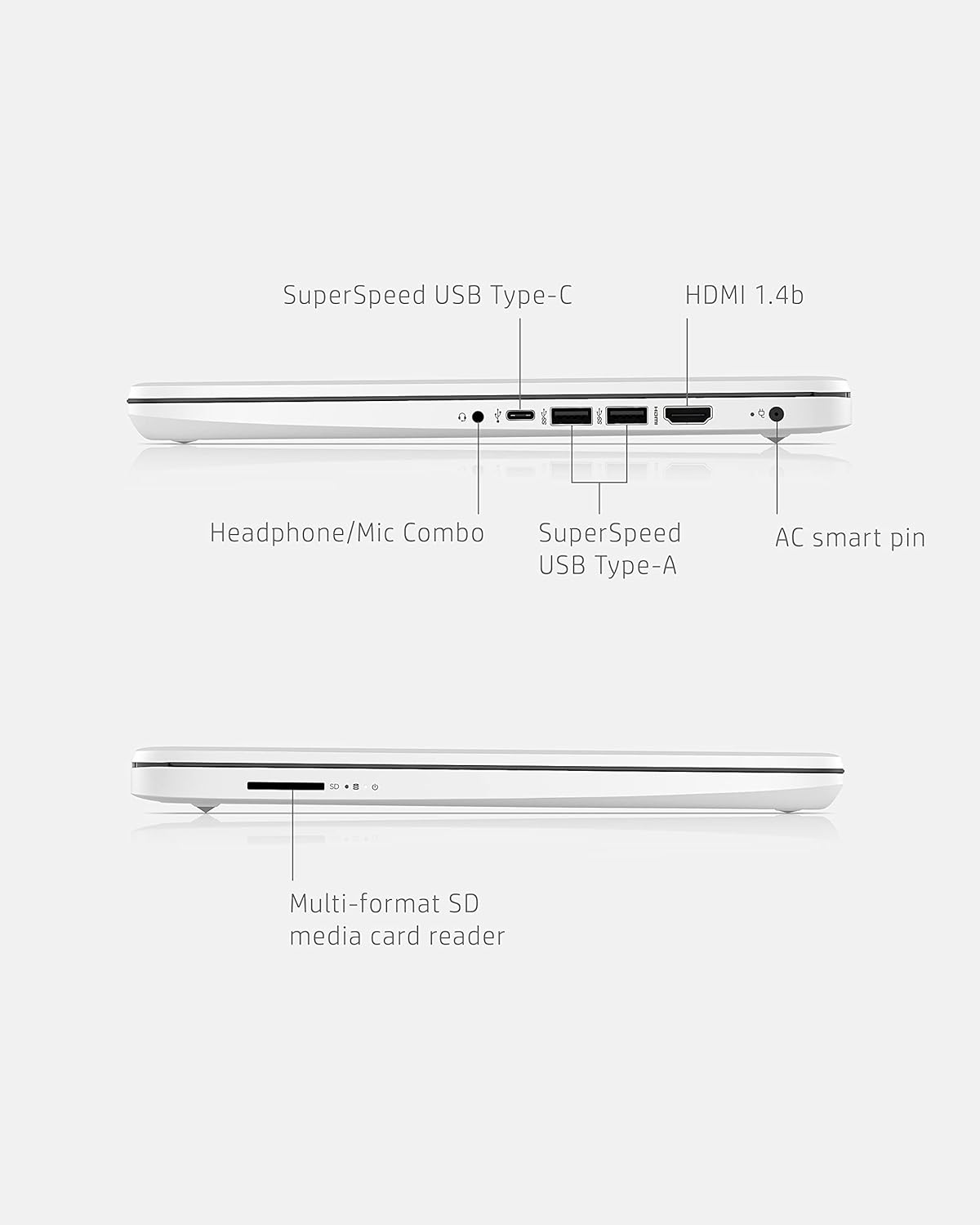 HP Computadora portátil 14, Intel Celeron N4020, 4 GB de RAM, 64 GB de almacenamiento, pantalla HD de microborde de 14 pulgadas, Windows 11 Home, delgada y portátil, gráficos 4K, un año de Microsoft