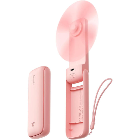 Ventilador de mano Ultra delgado | Recargable | Color Rosa