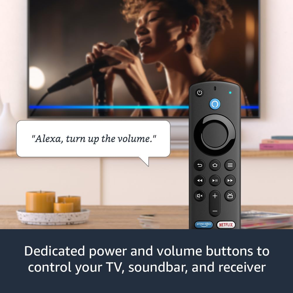 Amazon Fire TV Stick | Full HD Streaming, Alexa Voice Remote con Control de TV, Dolby Atmos, Free & Live TV