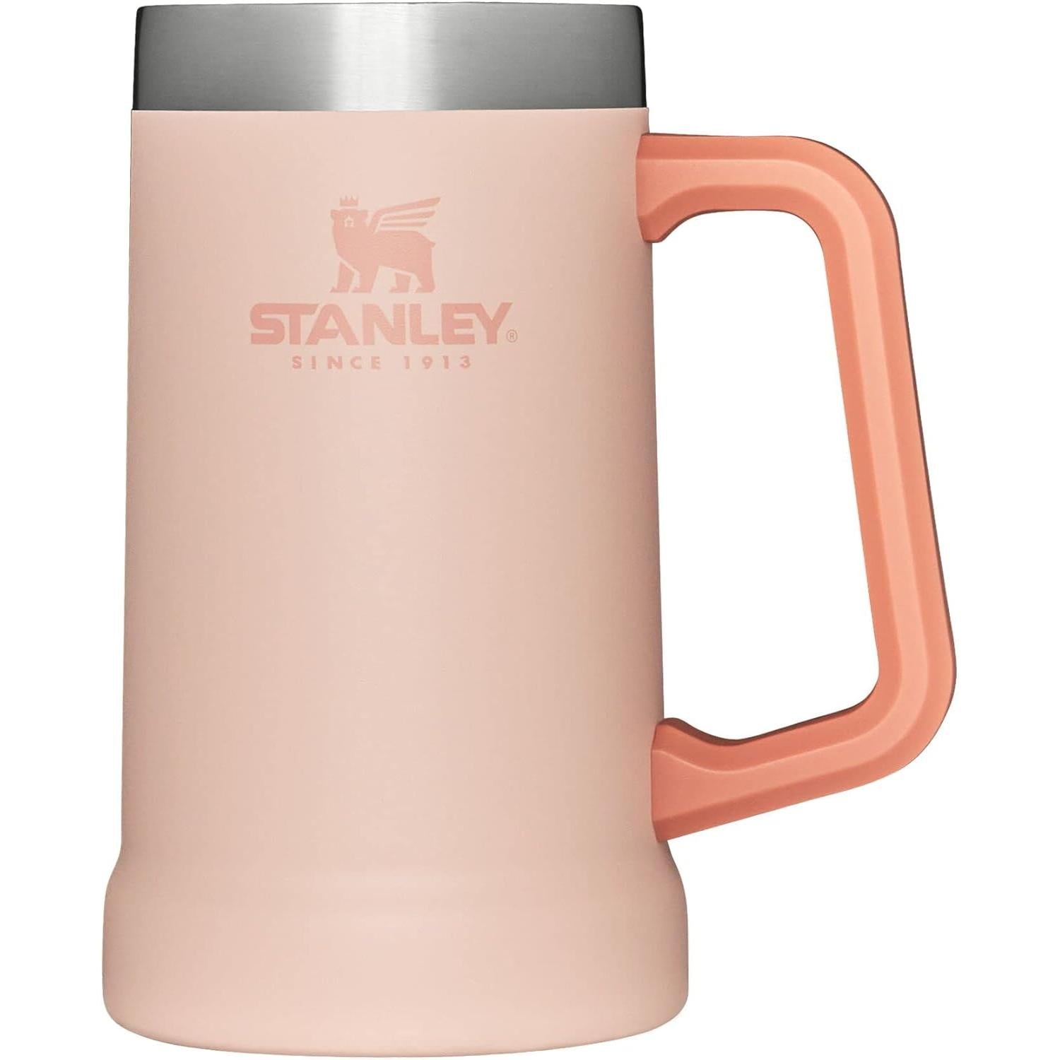 Stay-Chill Beer Stein 24 Oz | Heavy Duty Big Grip Handle | Beer Tumbler Drink Cup, Holds 2 Cans | Insulated Stainless Steel Party Mug | Bpa-Free | Matte Black