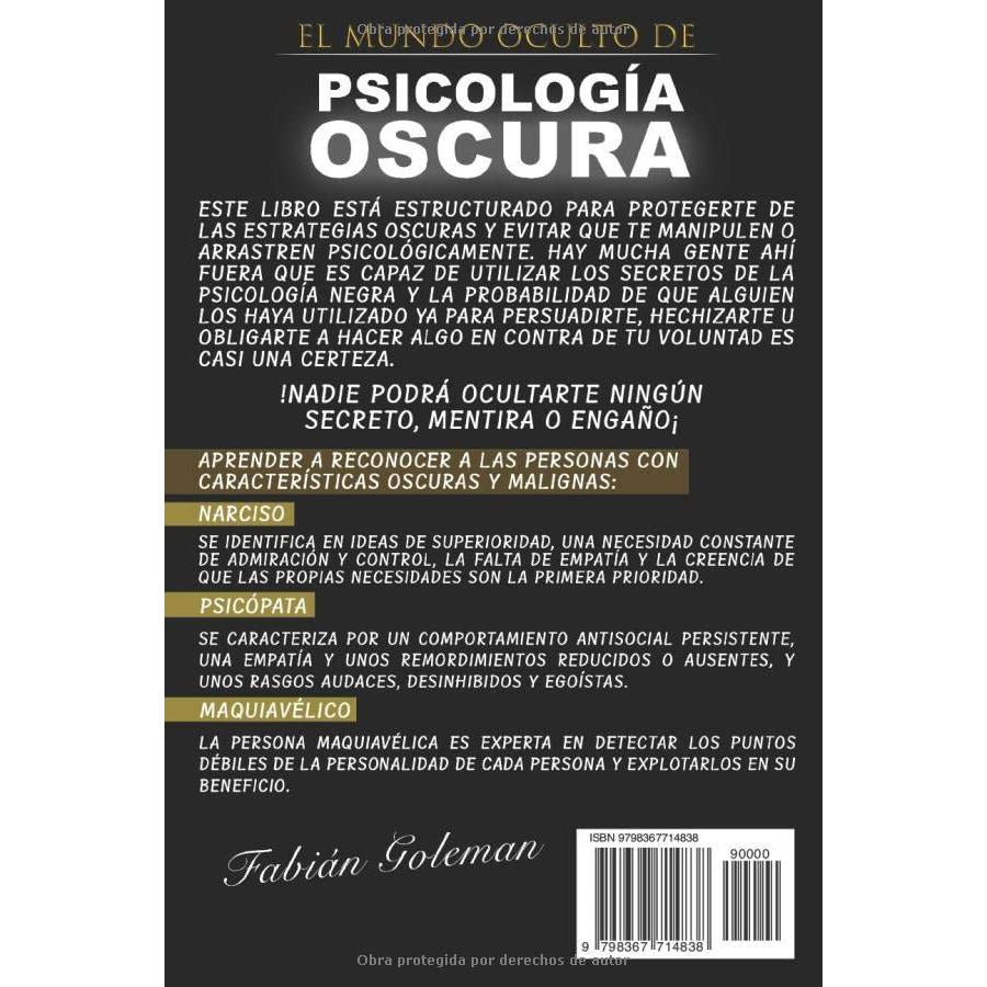 Psicología Oscura | Técnicas Prohibidas de Manipulación y Persuasión para Entender, Defenderte y Dominar las Relaciones