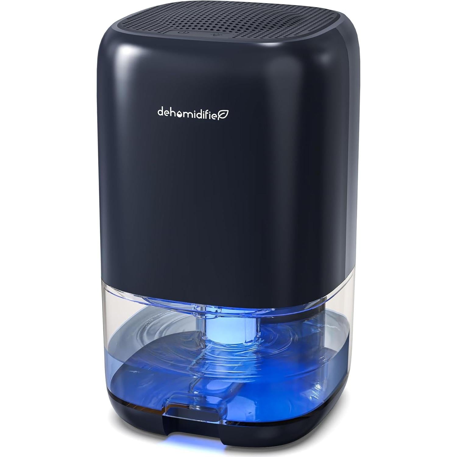 Deshumidificador Portátil 35 oz (1000 ml) | Silencioso con Apagado Automático, Tanque Transparente y Luz LED de 7 Colores | Ideal para Dormitorio, Baño, RV y Armario (Hasta 26 m² / 280 ft²)