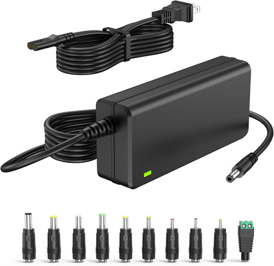 Cargador de cable de alimentación de 42V 1.7A 1.5A 1A 0.5A DC en adaptador de 42V | 10 tomas intercambiables | Fuente de alimentación 42V | 1700 mA 1600 mA 1500 mA