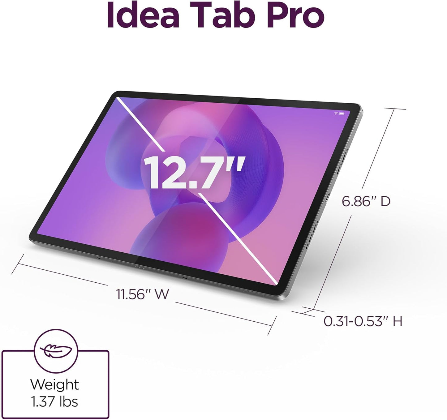 Lenovo Idea Tab Pro 12.7" – Tablet Inteligente de Alto Rendimiento para Estudiantes y Profesionales