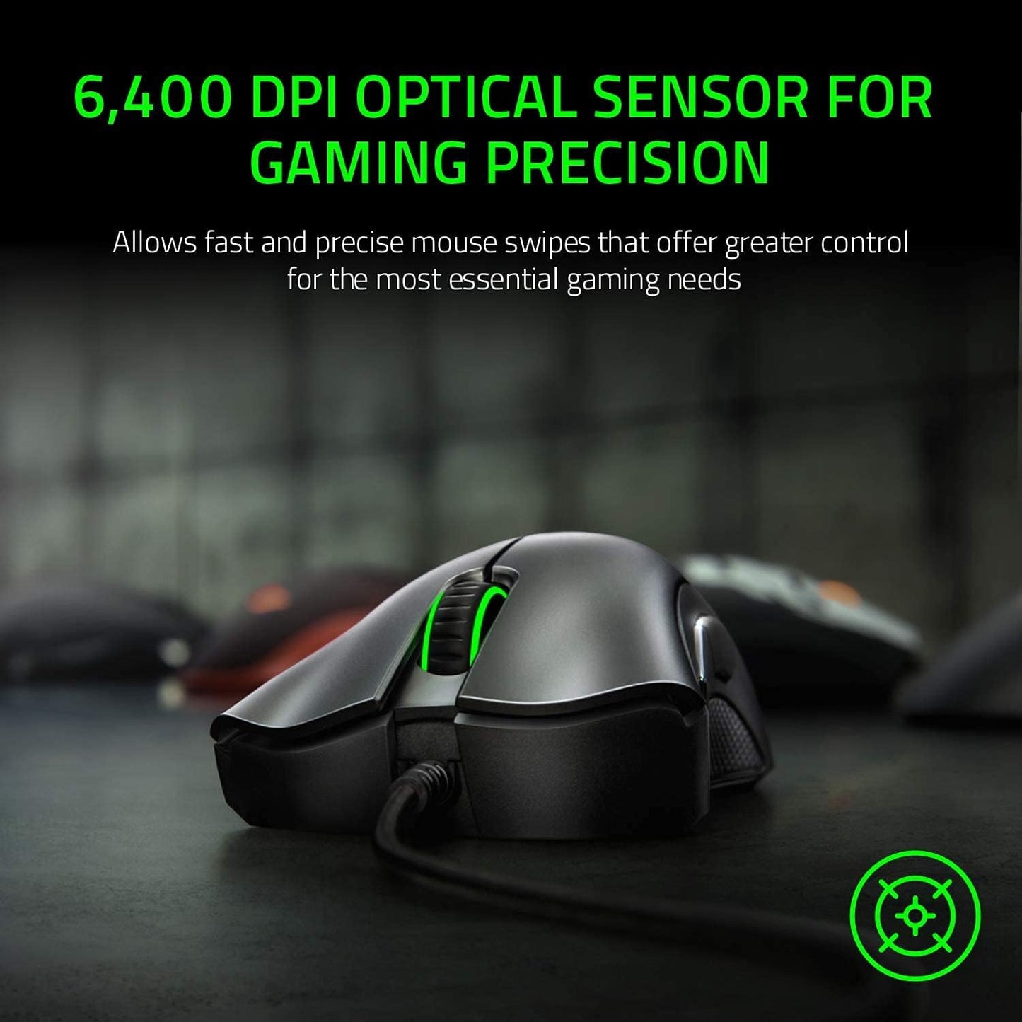 Razer DeathAdder Essential – Mouse Gamer con Sensor Óptico de 6400 DPI – Negro Clásico