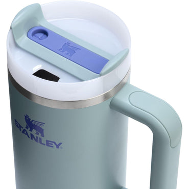 Quencher H2.0 Tumbler with Handle and Straw 30 Oz | Flowstate 3-Position Lid | Cup Holder Compatible for Travel | Insulated Stainless Steel Cup | Bpa-Free | Exclusive Blue Cactus