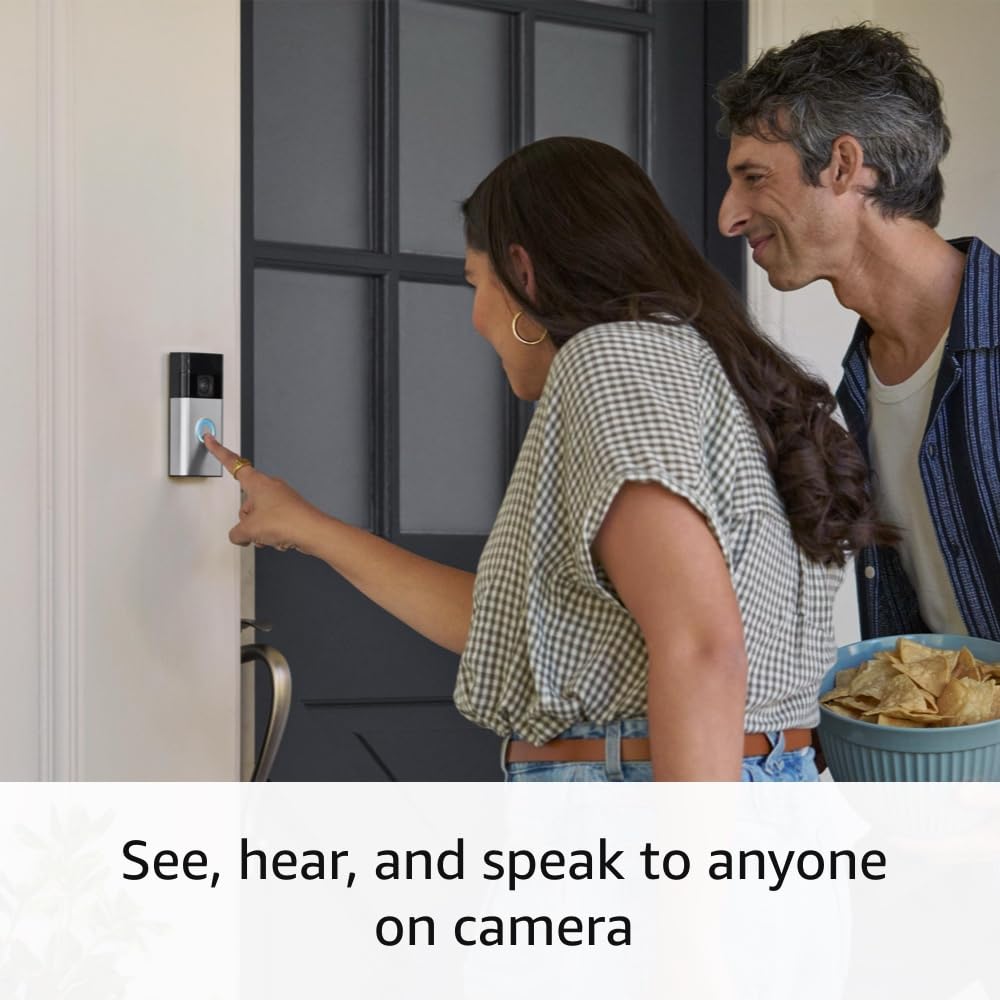 Ring Battery Doorbell – Timbre Inteligente Inalámbrico con Video en HD, Detección de Movimiento, Conversación Bidireccional y Batería Recargable (Último Modelo, Color Bronze)