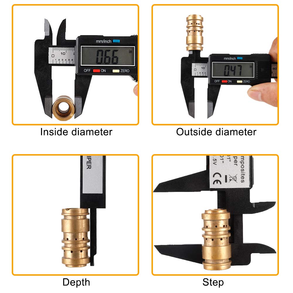 Calibrador Digital 0-150mm / 6” con Pantalla LCD Grande, Auto-Apagado, Conversión Pulgadas-Milímetros y 4 Modos de Medición – Herramienta Precisa para Hogar, Carpintería, Joyería y Proyectos DIY