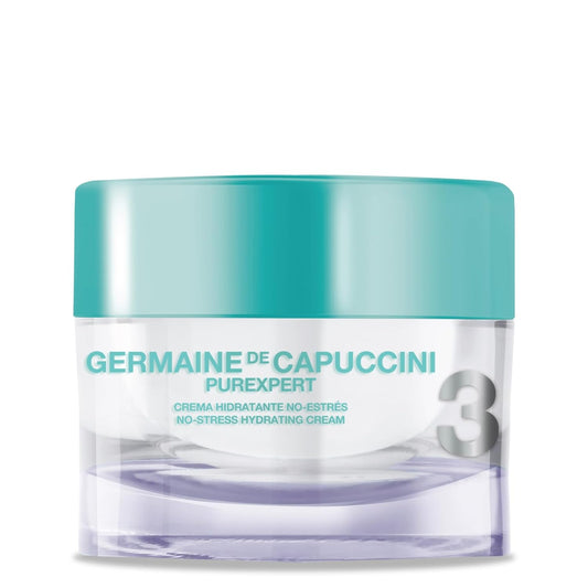 Germaine de Capuccini Purexpert No-Stress Hydrating Cream | Crema Hidratante & Equilibrante | Piel joven normal/mixta con tendencia acneica | Con Phytocomplex Stress-Reduction (mijo) | Confort, Luminosidad & Suavidad | 50 ml