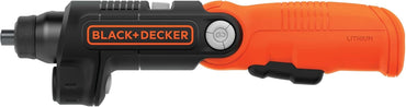 BLACK+DECKER Destornillador Inalámbrico 4V MAX con Linterna LED, Mango Pivotante y Batería Recargable (BDCSFL20C)