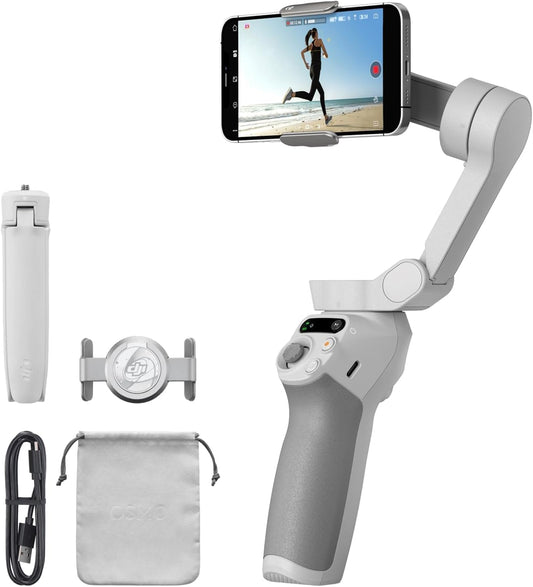 DJI Osmo Mobile SE – Gimbal Estabilizador de 3 Ejes para Celular, Plegable y Portátil – Seguimiento Inteligente, Modo Vertical/Horizontal, ShotGuides y Control Remoto