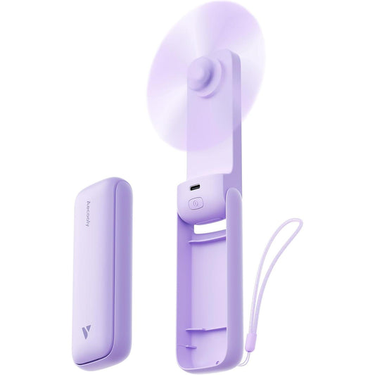 Ventilador de mano Ultra delgado | recargable | Color Lila