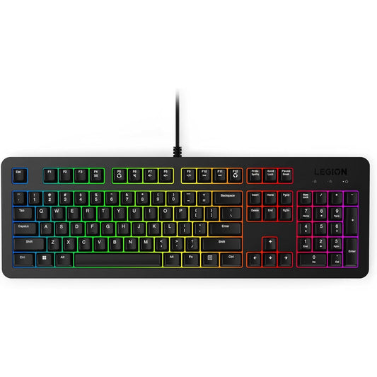 Lenovo Legion K310 Teclado Gamer con Cable – RGB, Respuesta Rápida, Teclas Silenciosas y Diseño Resistente al Agua