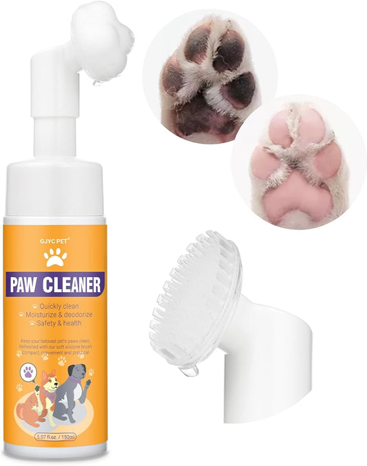 Limpiador de Patas para Perros y Gatos | Espuma Sin Enjuague con Cepillo de Silicona Integrado | 150 ml