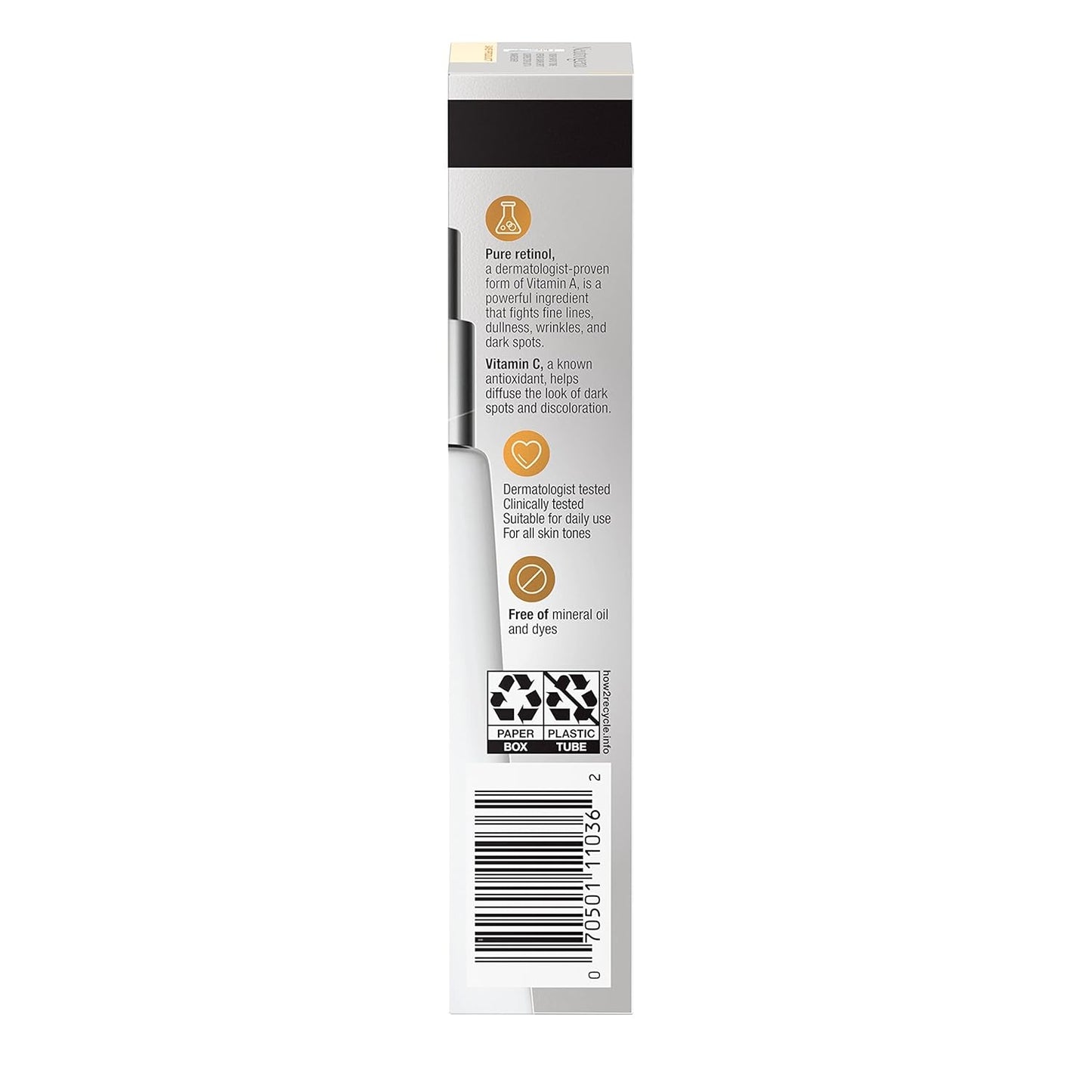Neutrogena Reparador de Tono Retinol + Vitamina C - Corrector de manchas oscuras - Serum facial, corrector diario de manchas oscuras antiarrugas para iluminar y tonificar uniformemente, sin aceite mineral