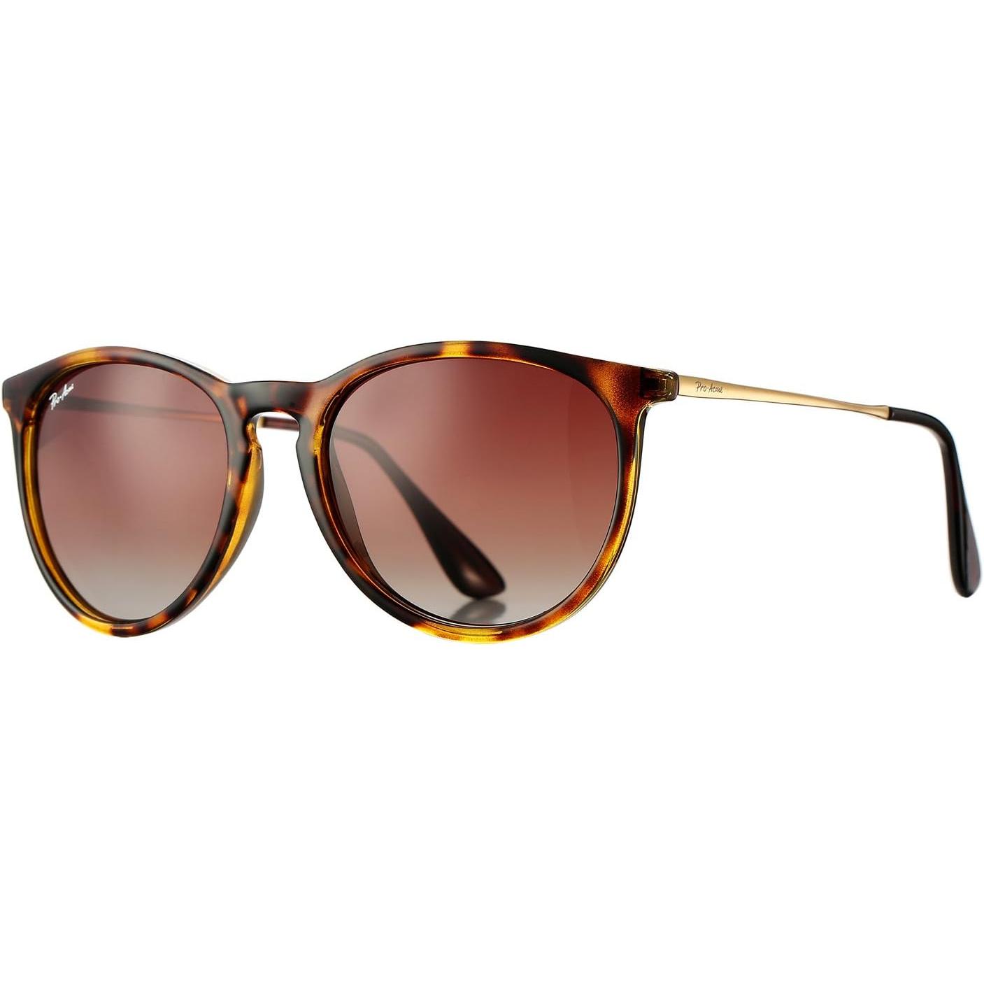 Pro Acme Polarized Sunglasses for Women Men Classic round 100% UV Protection Lightweight TR90 Unbreakable Frame Sunglasses