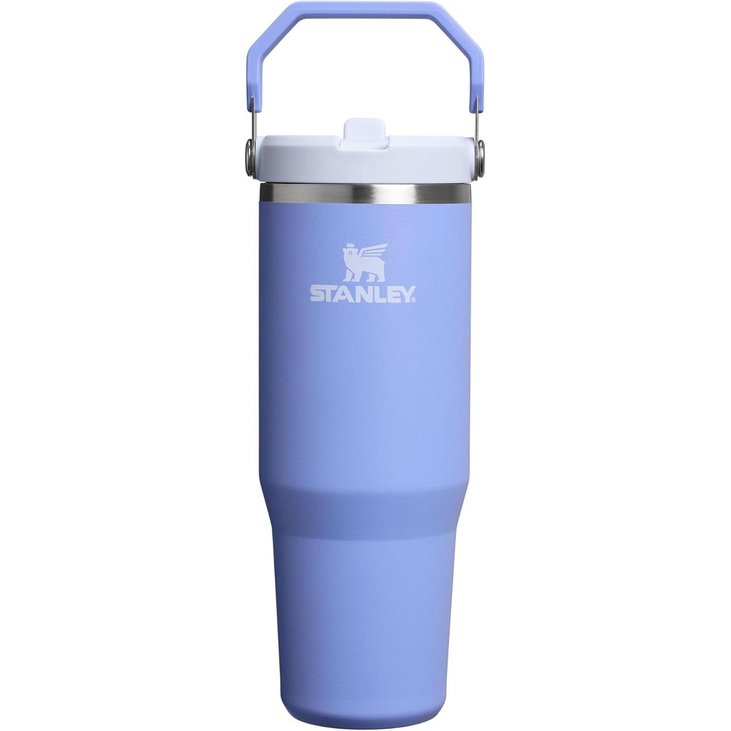 Iceflow Stainless Steel Tumbler with Straw - Vacuum Insulated Water Bottle for Home, Office or Car - Reusable Cup with Straw Leak Resistant Flip - Cold for 12 Hours or Iced for 2 Days (Cream)