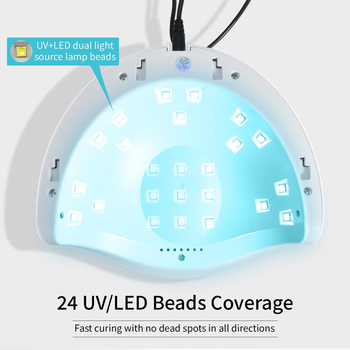 Lámpara de uñas LED UV | Secador de uñas para esmalte de gel, lámpara de uñas de gel LED con sensor automático y 4 temporizadores