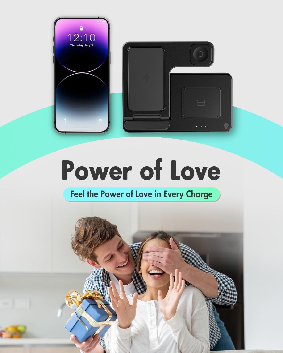 Estación de carga inalámbrica para iPhone | Soporte de cargador 3 en 1 | Múltiples dispositivos para Apple