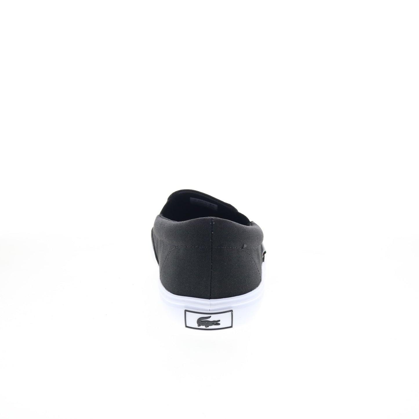 Zapatillas Lacoste Slip-On Base 224 1 CMA para Hombre, Lona Negra con Detalles Blancos, Lifestyle Originales
