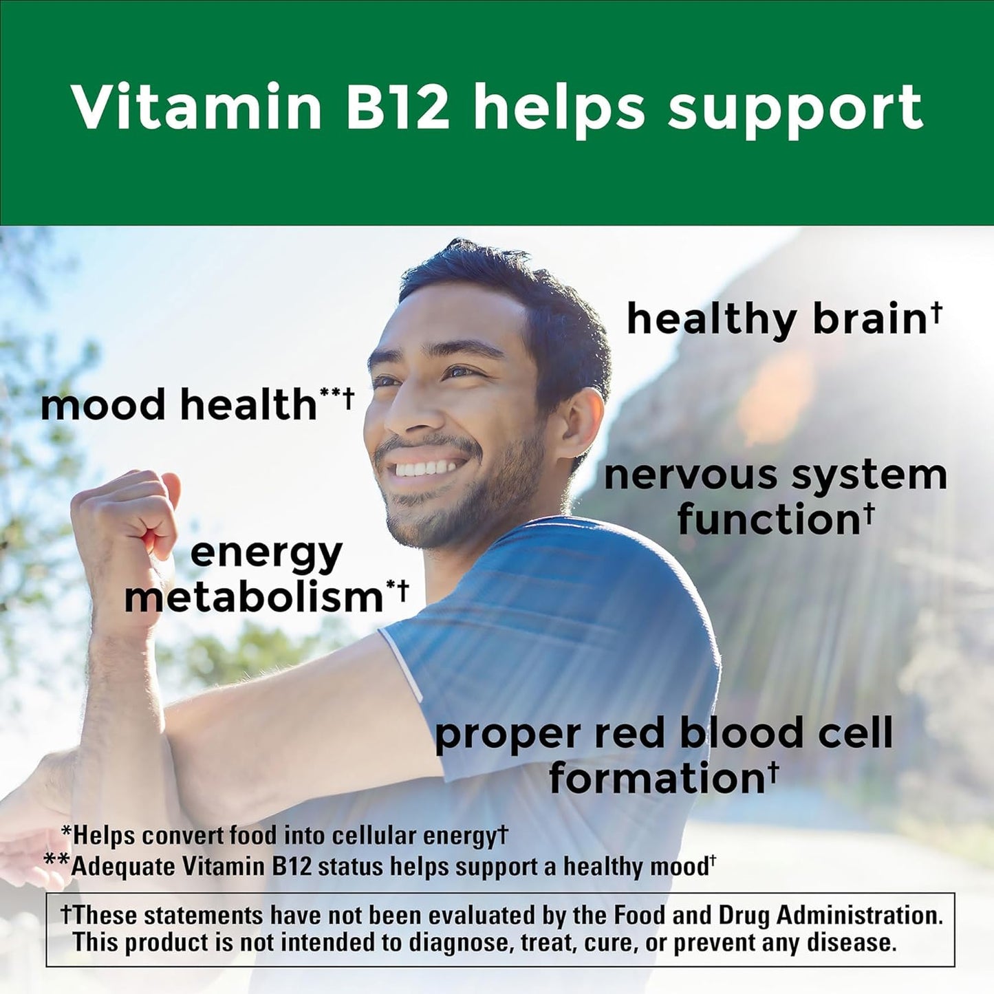 Vitamina B12 1000 mcg – 150 Cápsulas Blandas | Nature Made | Soporte del Metabolismo Energético | 150 días | Sin Gluten | Verificado por USP