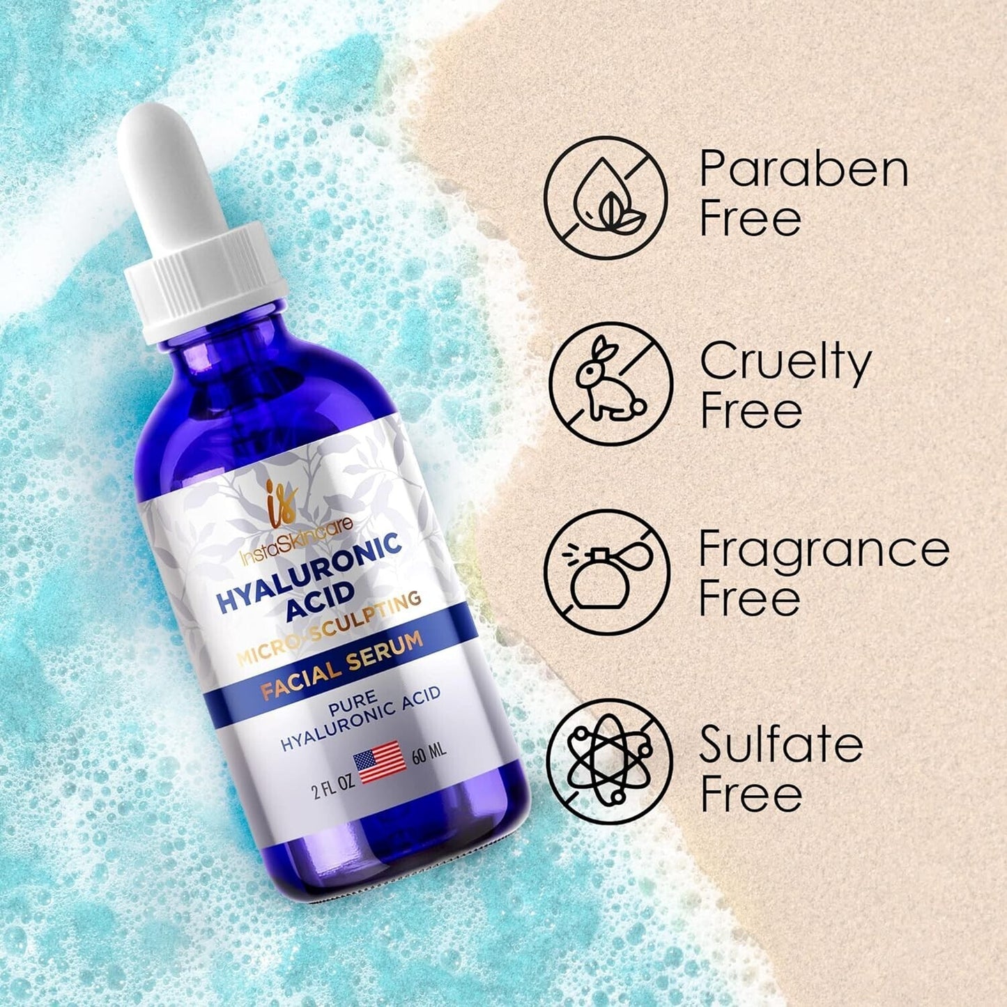 Ácido Hialurónico Serum 2 Oz 60ml – Hidratación Profunda para Rostro y Labios