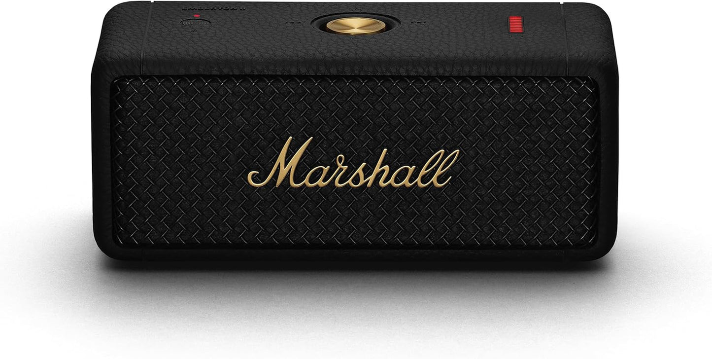 Emberton II – Bocina Bluetooth portátil 30+ h, True Stereophonic 360°, IP67 (Black & Brass)