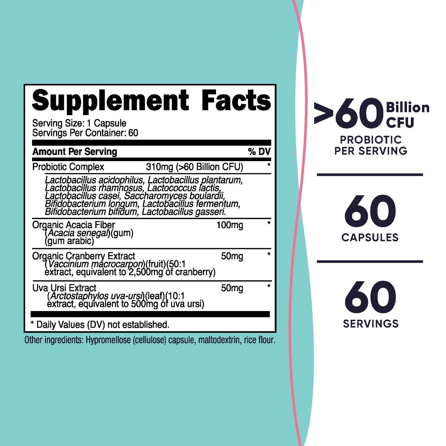 Nutricost Probiotic Complex para Mujeres | 60 Mil Millones de UFC – 60 Cápsulas