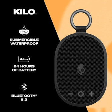Kilo Wireless Bluetooth Speaker - IPX7 Waterproof Mini Bluetooth Speaker with 24 Hour Battery, Downward Firing Passive Radiator, and True Wireless Pairing - Perfect for Outdoor