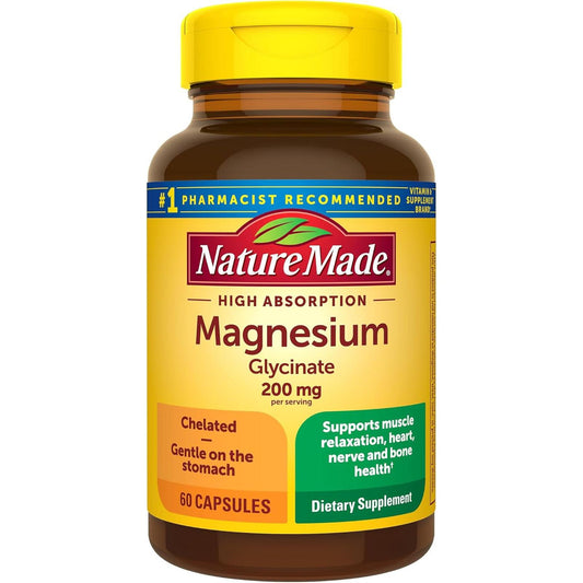 Nature Made Magnesio Glicinato 200 mg – 60 Cápsulas