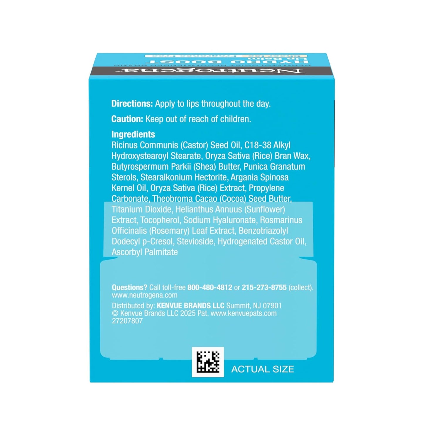 Neutrogena Hydro Boost - Bálsamo labial de ácido hialurónico, vitamina E nutritiva deja los labios hidratados, color rosa transparente teñido con un sabor a bayas dulces, bayas transparentes, 0.5