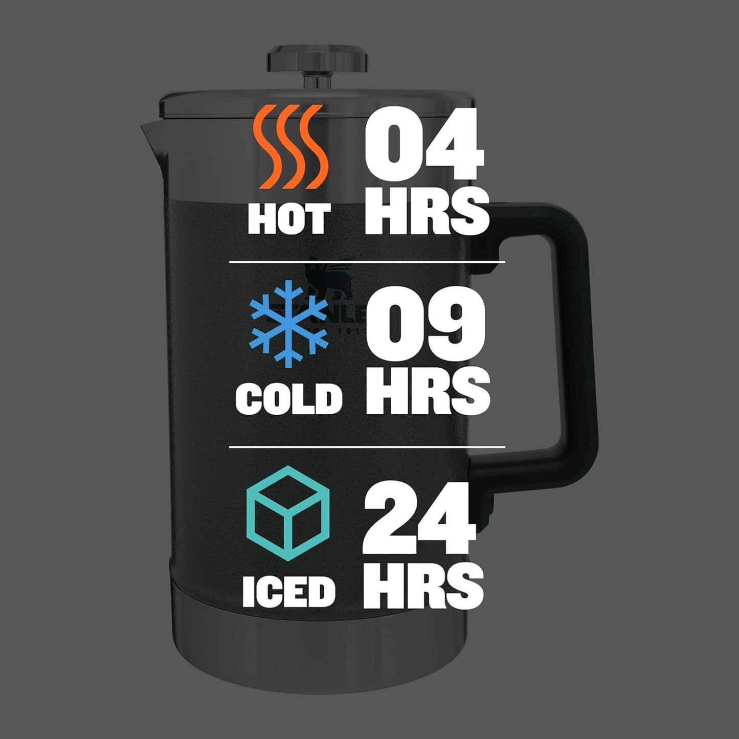 Classic Stay-Hot French Press Coffee Maker 48 Oz | 5 Minute Brew, 4 Hours Hot | Mesh Filter for Coffee Grounds | Insulated Stainless Steel French Press | Bpa-Free | Hammertone Green