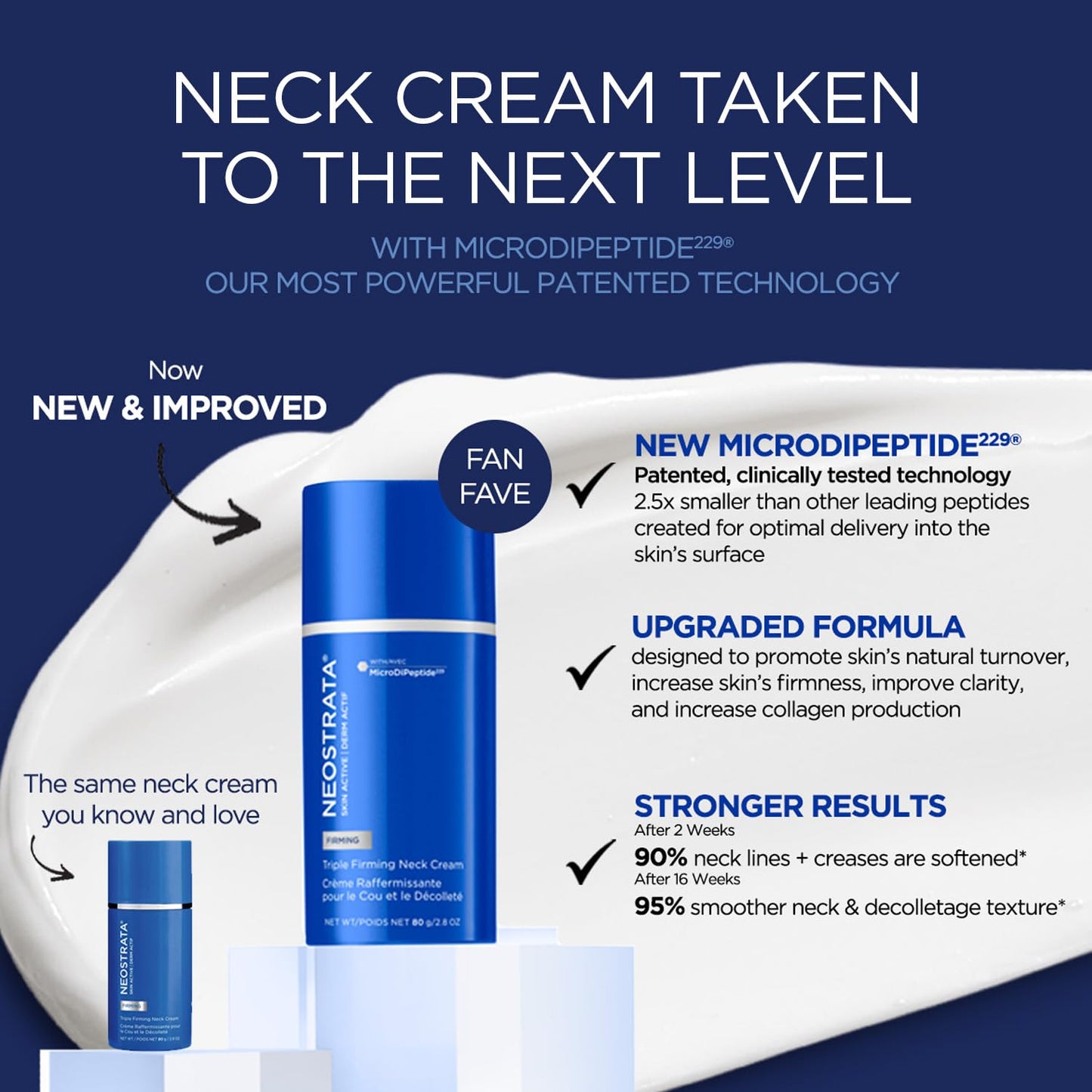 Skin Active Triple Firming Neck Cream | Hidratante Antiedad con Microdipeptide229 | Reafirma, Alisa Arrugas y Mejora la Elasticidad en Cuello & Escote | Sin Fragancia | Todo Tipo de Piel | 80 g
