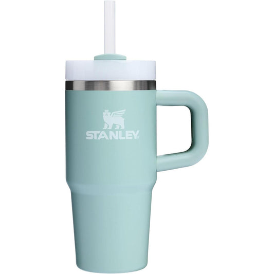 Quencher H2.0 Tumbler with Handle and Straw 14 Oz | Flowstate 3-Position Lid | Cup Holder Compatible for Travel | Insulated Stainless Steel Cup | Bpa-Free | Seafoam