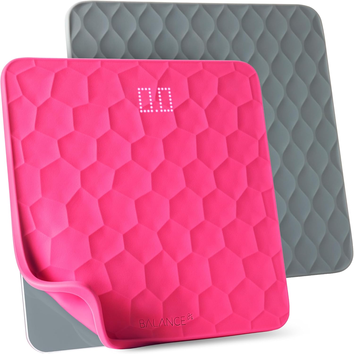 Báscula Digital de Baño con Cubierta de Silicona Removible – Antideslizante, Fácil de Limpiar, 400 lb de Capacidad, Alta Precisión con Pantalla LED
