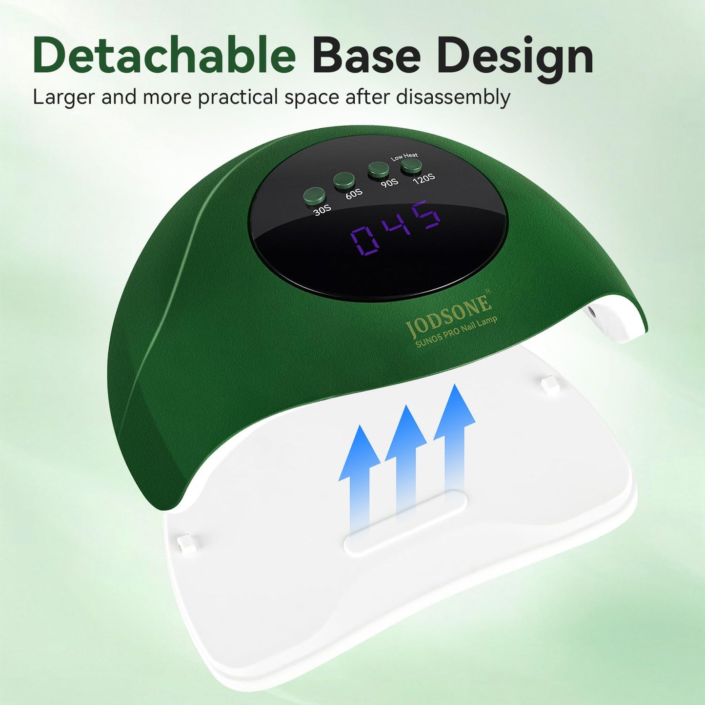 Lámpara de uñas UV LED | Color Verde | Sensor automático | 4 temporizadores | Uso de salón en casa