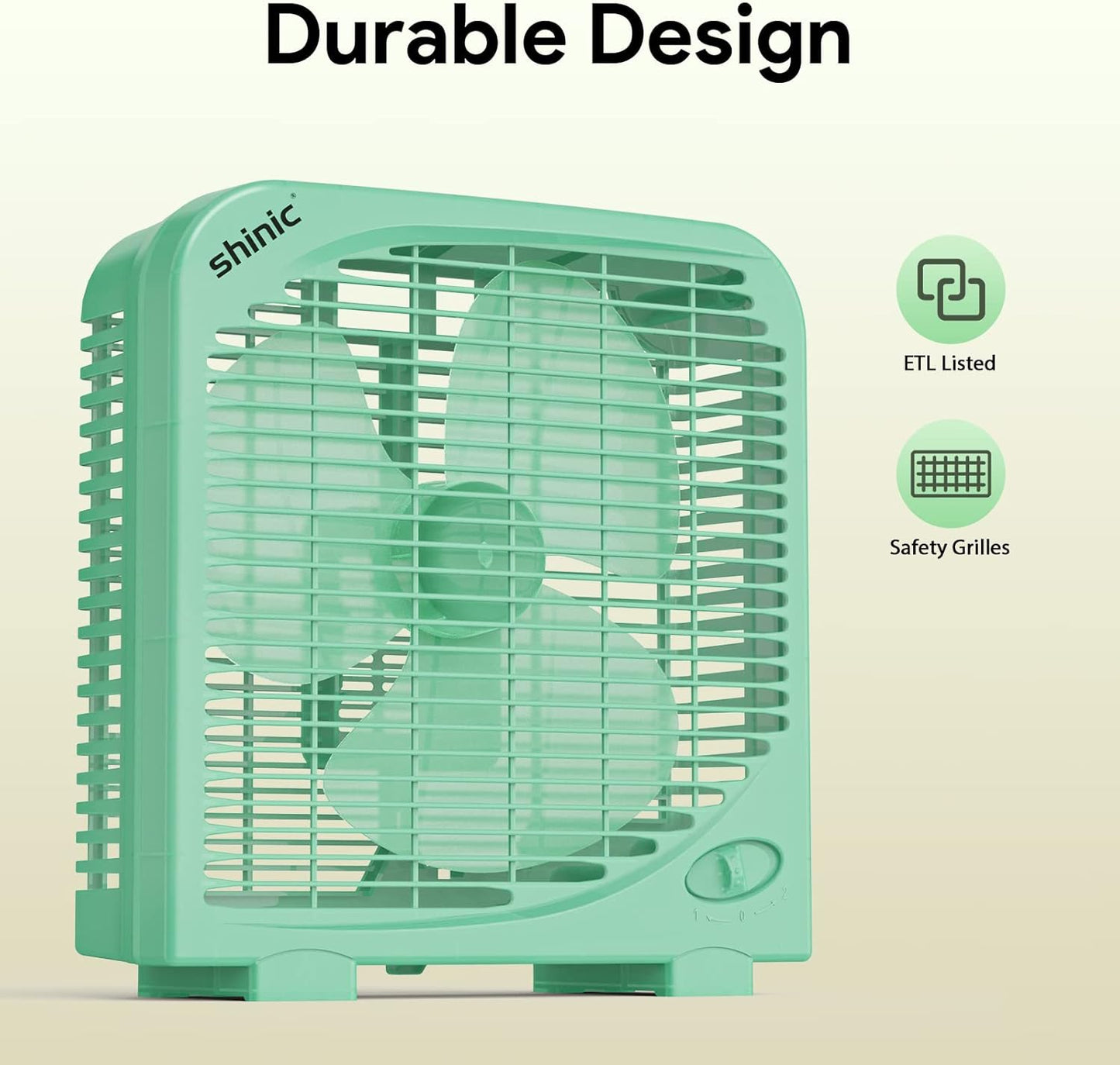 Ventilador de mesa | 10 pulgadas | 2 velocidades | Negro