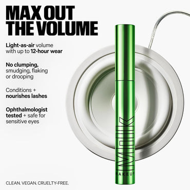 Milk Makeup KUSH Big Hit Volumizing Mascara | Máscara de Pestañas Voluminizadora Máxima | Sin Grumos, Resistente al Desprendimiento – Vegana y Cruelty-Free