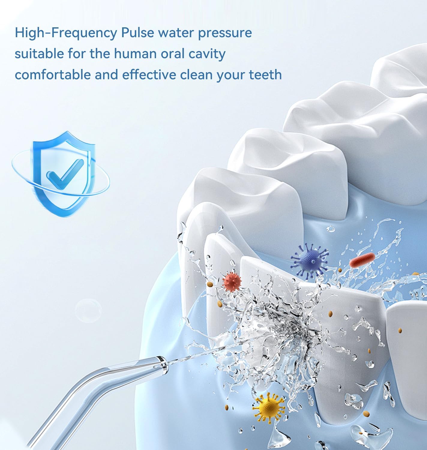 Irrigador Dental Portátil Caredite – Mini Water Flosser Recargable con Tanque Extensible, 3 Modos, 4 Boquillas, USB-C, IPX7 Resistente al Agua – Ideal para Viajes, Brackets y Encías Sensibles (Negro)