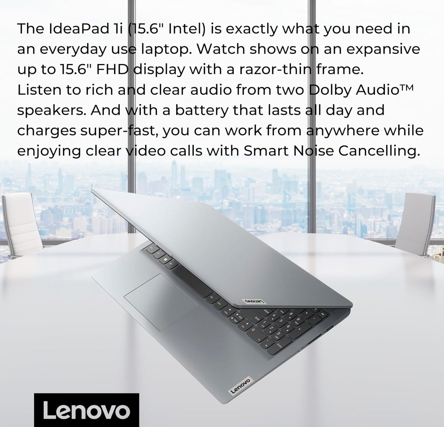 Notebook Lenovo Ideapad 1 15,6” FHD, Intel Celeron N4500, 8GB RAM, 128GB SSD + 128GB eMMC, WiFi 6, Windows 11 Home, Office 365, Grey
