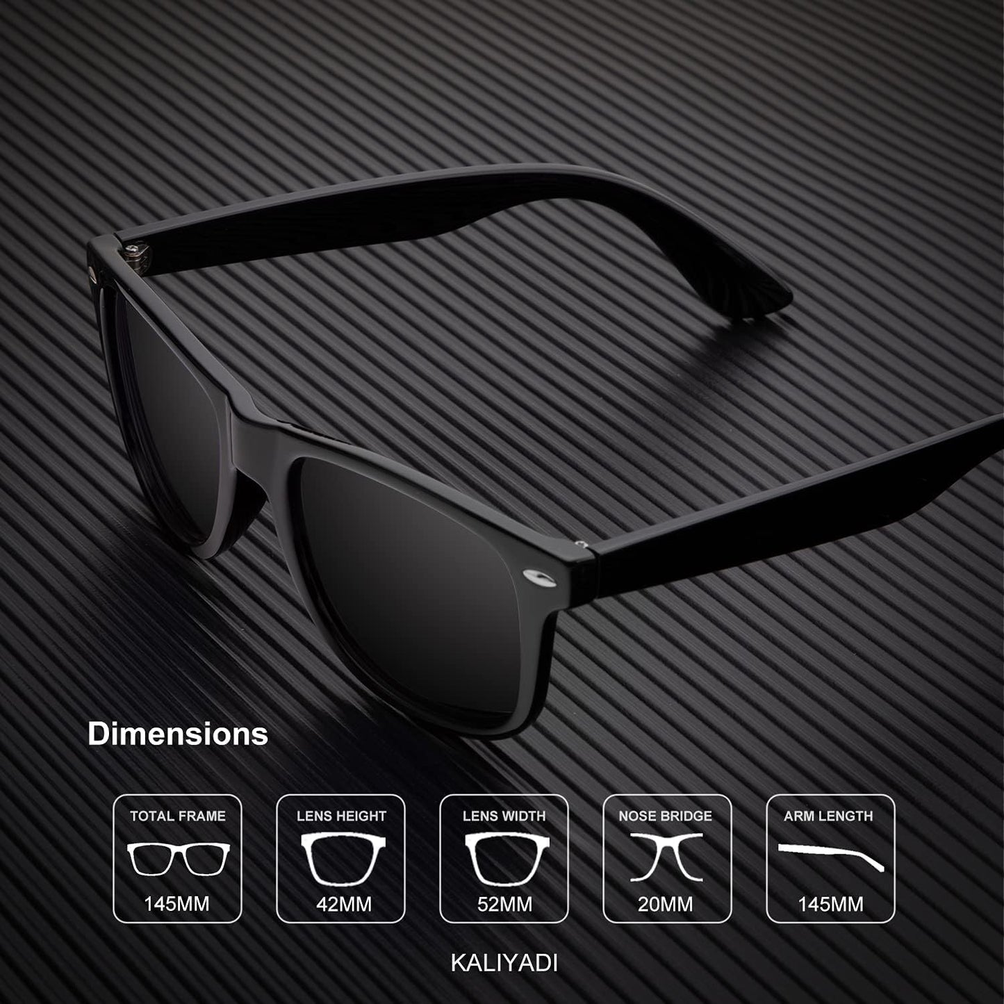 KALIYADI - Lentes de sol polarizados para conducir, media montura, con bloqueo de rayos ultravioleta, para hombre y mujer