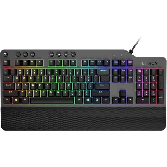 Lenovo Legion K500 Teclado Mecánico Gamer RGB – Diseño Minimalista, Switches Rojos, Descanso para Muñeca Desmontable