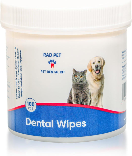 Rad Health Kit Dental para Mascotas | Cepillo y Pasta Dental para Perros y Gatos | Higiene Oral Diaria