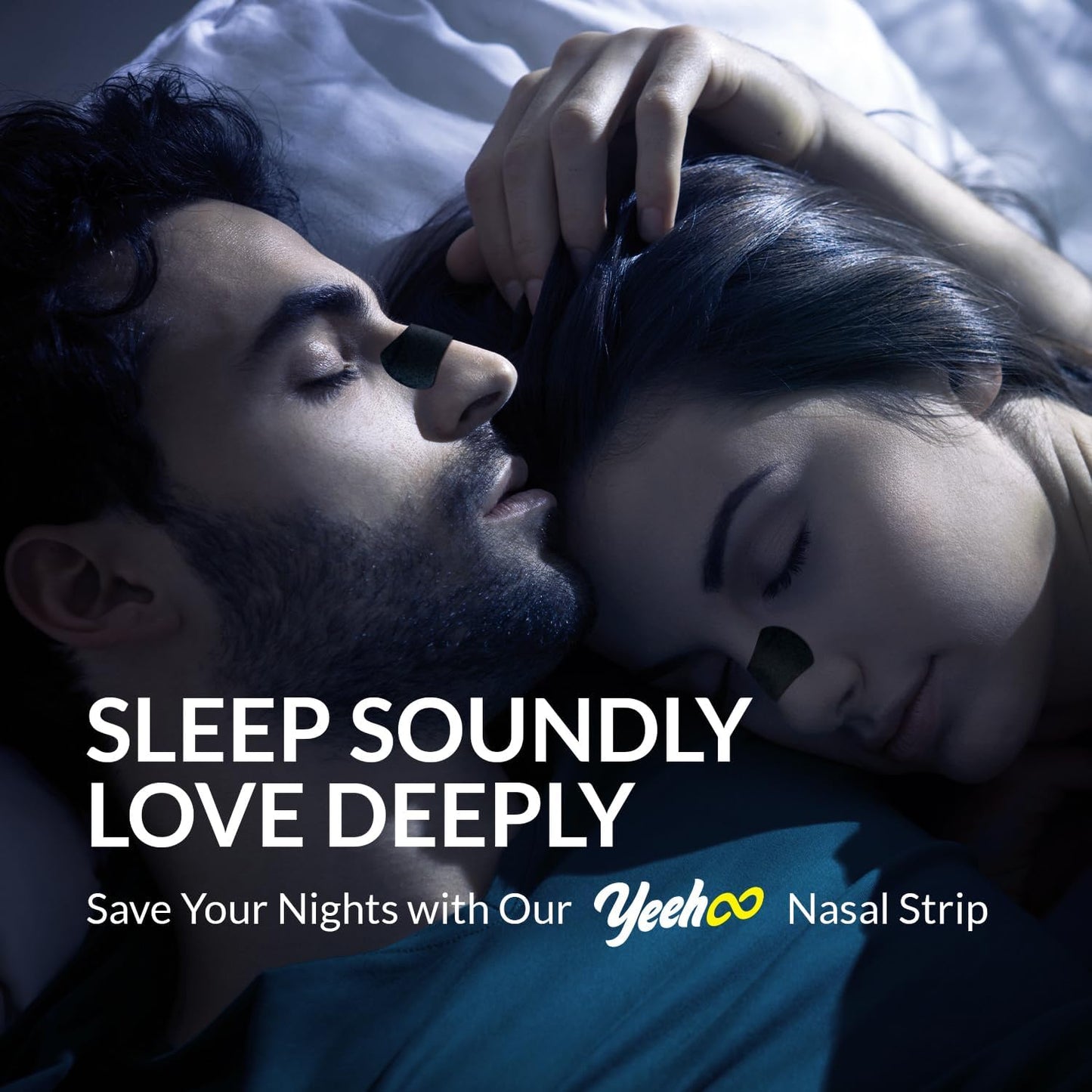 YeeHoo Tiras Nasales Extra Fuerte – 30 Unidades | Alivio de Ronquidos y Congestión | Tiras Adhesivas Hipoalergénicas | Para Dormir y Hacer Deporte | Drug-Free