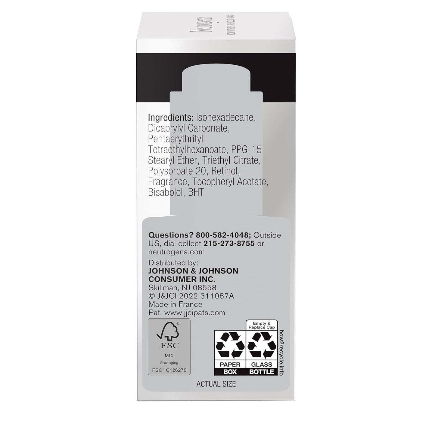 Neutrogena - Crema facial regeneradora de retinol y ácido hialurónico para reparación rápida de arrugas y crema hidratante para el cuello antiarrugas, con ácido hialurónico y retinol, 1.7 onzas