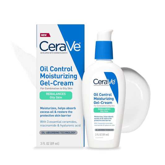 CeraVe Oil Control Gel-Crema Hidratante | Piel Grasa/Mixta – Niacinamida, Ácido Hialurónico, 3 Ceramidas | Mate, Sin Fragancia