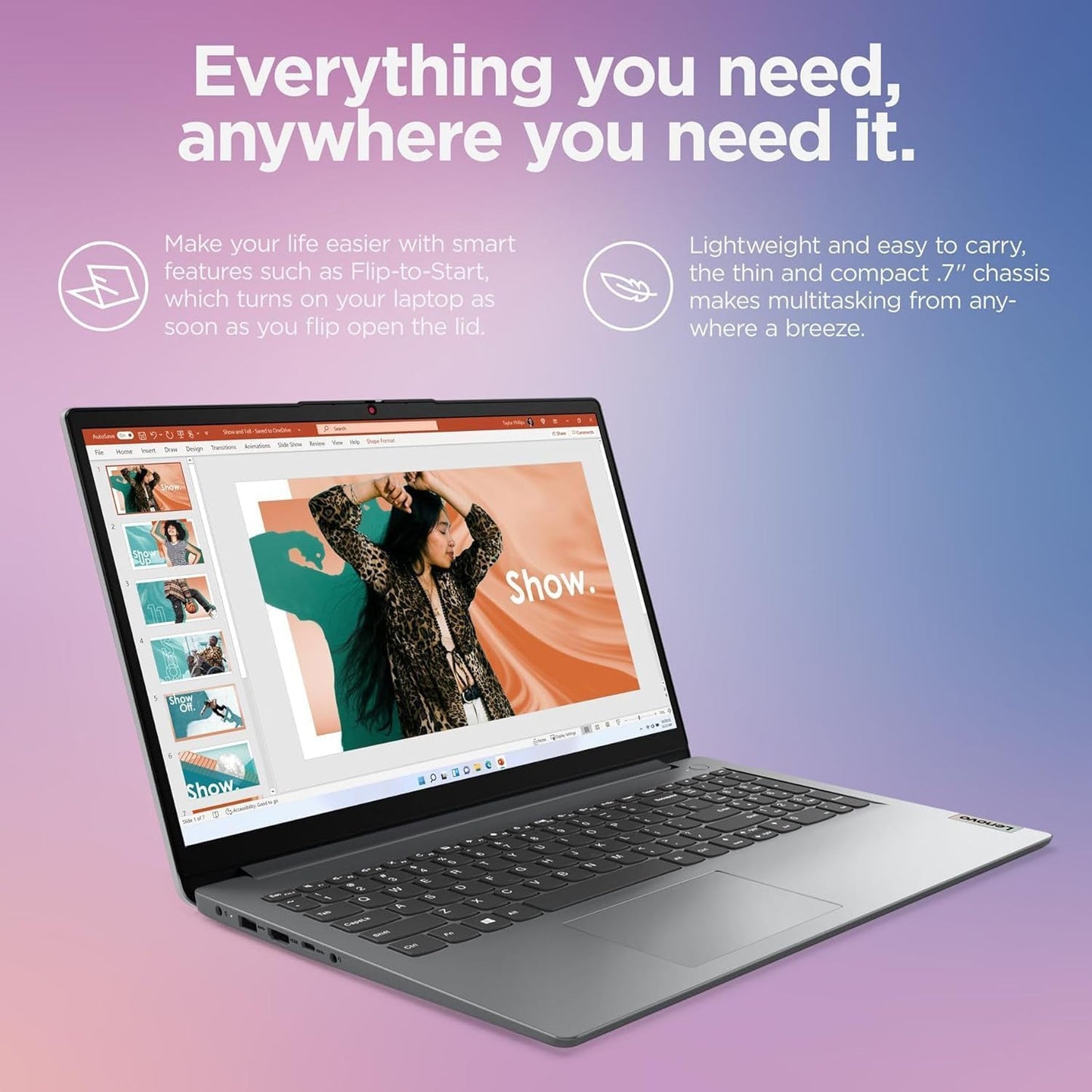 Premium Series Ideapad Laptop | Latest Model | 12GB RAM | 256GB SSD | 1 Year Office 365 W/ 1TB Cloud Storage | Intel Core | 15.6" | Numeric Keypad | Wifi 6 | Win 11 | W/Wowpc Recovery USB