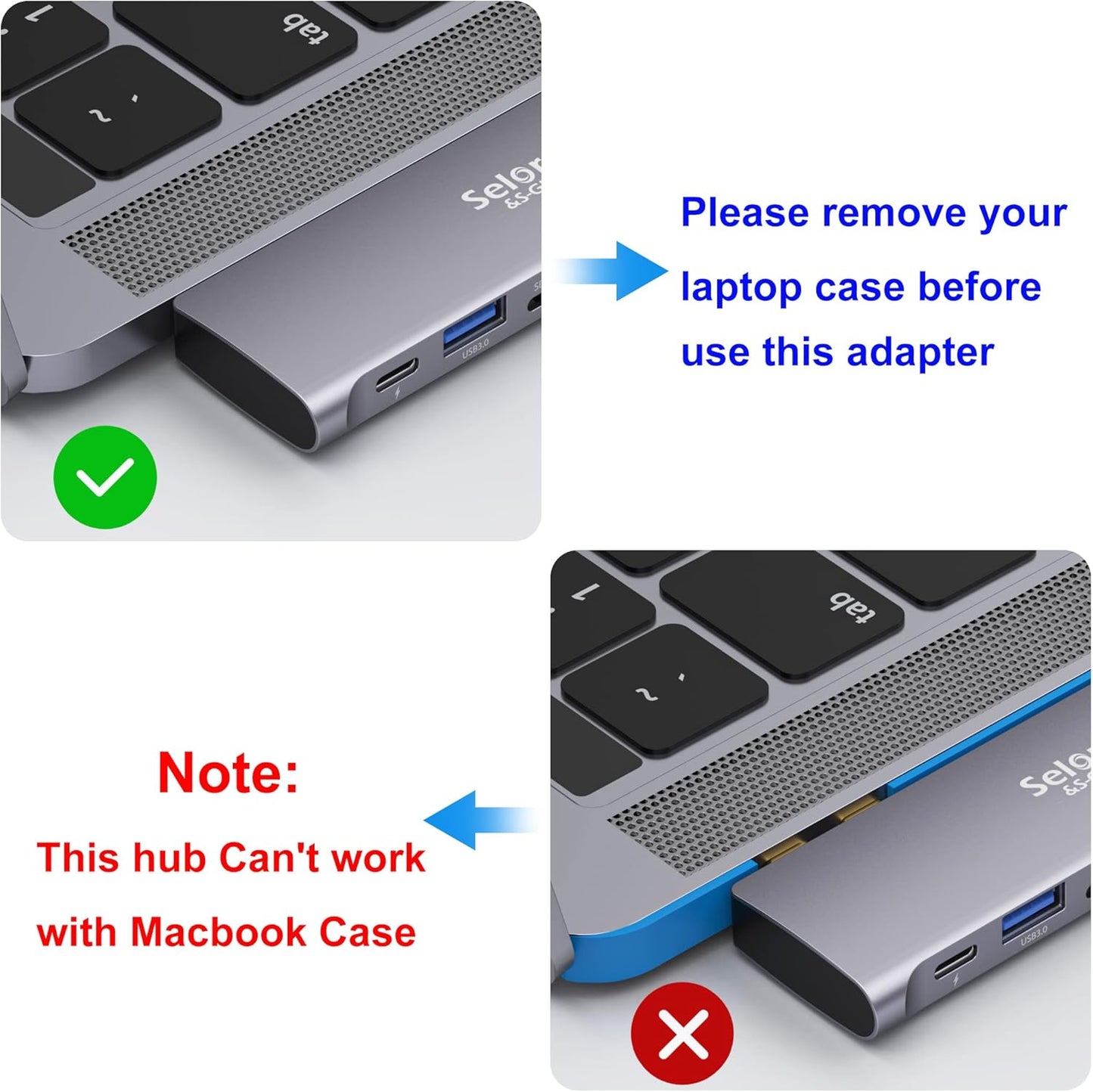 Adaptador USB C para MacBook Pro/Air M1 M2 M3 2021 2020 2019 13" 15" 16", 6 en 1 USB-C Hub MacBook Pro Accesorios con 3 puertos USB 3.0, lector de tarjetas USB C a SD/TF y puerto Thunderbolt 3 PD de